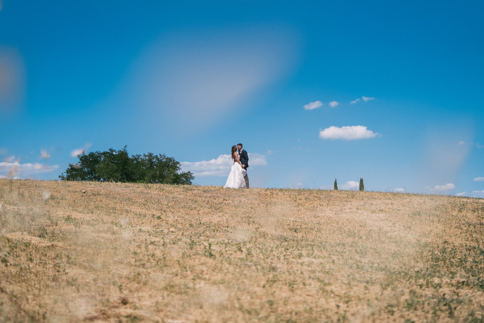 Couple walking together after elopement vows